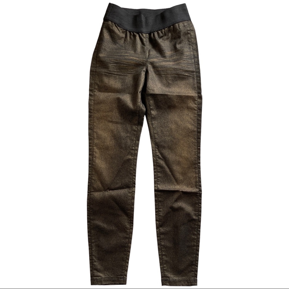 GOLDSIGN Jem Snake Print Gold Black Skinny Pants